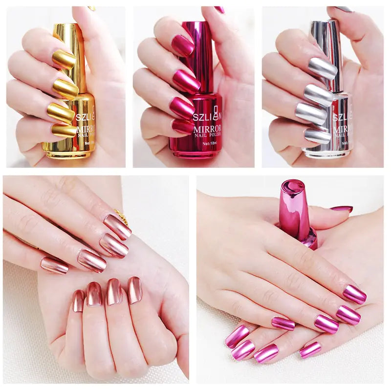 Vernis Miroir Métallique Haute Brillance 18 ml | Bellemetique