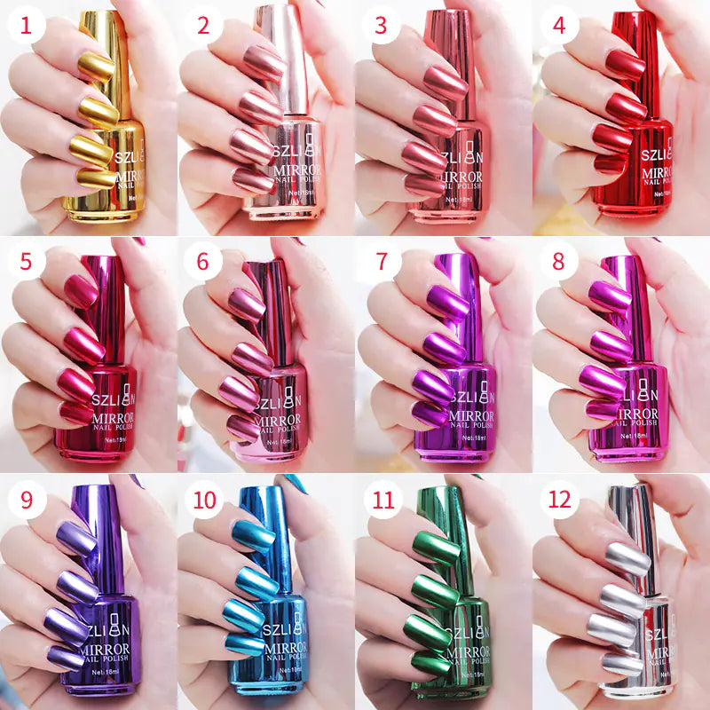 Vernis Miroir Métallique Haute Brillance 18 ml | Bellemetique