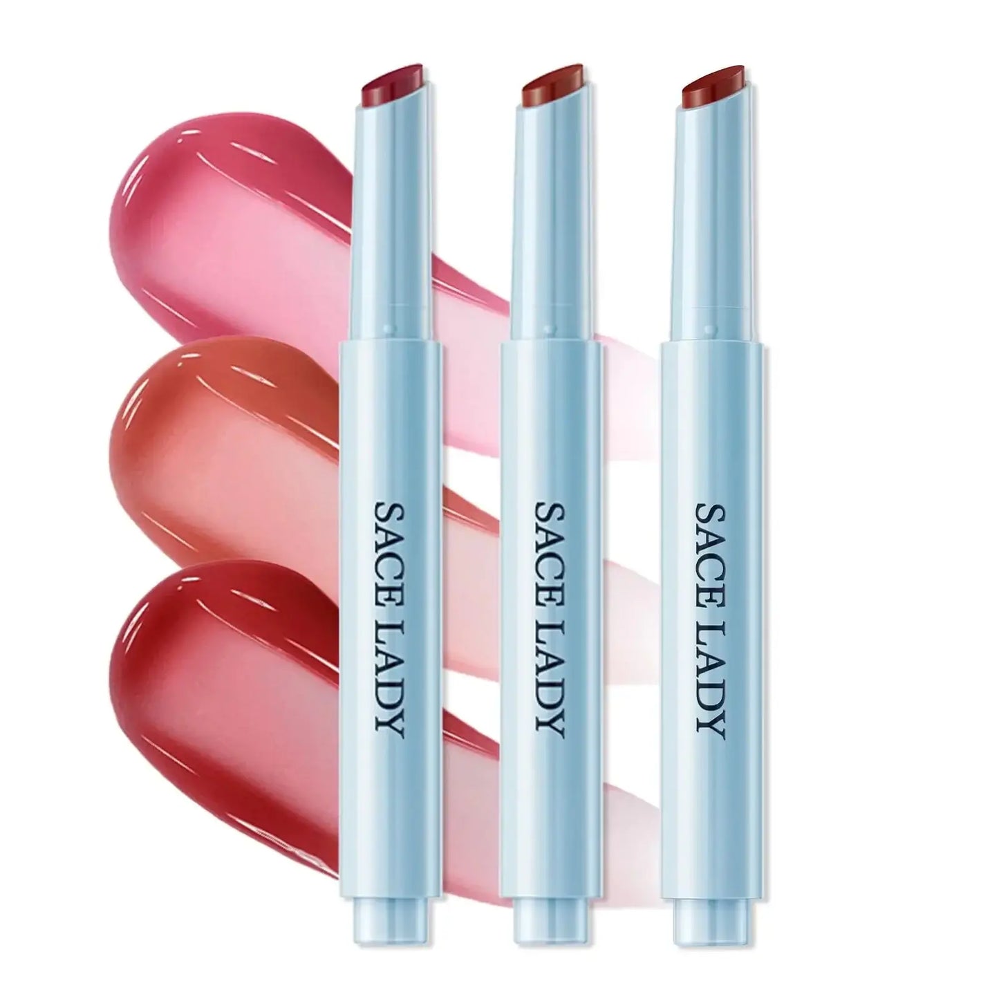 SACE LADY Rouge à Lèvres Liquide Click 3 Couleurs Set de Gloss à Lèvres Hydratant Non Collant Glasting Teinte Solide avec Finition Lumineuse (02+03+05 3pcs) Bellemetique
