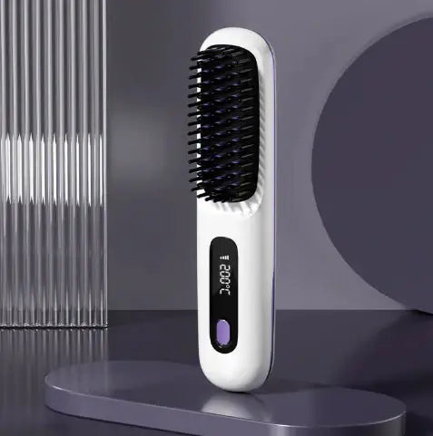 Peigne Chauffant Céramique pour Lissage des Cheveux à Charge USB Bellemetique