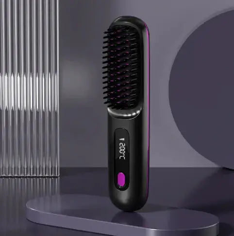 Peigne Chauffant Céramique pour Lissage des Cheveux à Charge USB Bellemetique