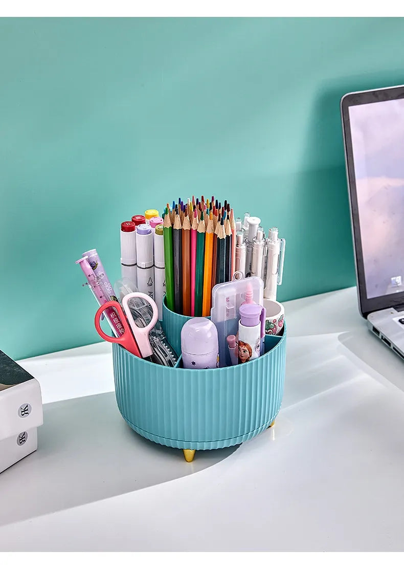 Rotating Cosmetic Brush Holder | 360° Makeup Storage